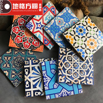 Dige Fangyuan ceramics 150 antique tiles Flower pieces accessories American countryside pastoral parquet tiles Handmade hand-painted tiles