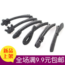 Korea Korean version of the black word clip rhinestone edge clip bangs clip Hair clip spring clip Duckbill clip top chuck Hair jewelry