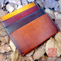 Minimalist style Simple long casual wallet First layer vegetable tanned tree cream cowhide wallet Unisex handmade wallet