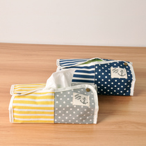 Green Pleasant Living Cotton Linen Paper Towels Tucked Polo Dot Striped Literature And Art Collection Paper Box Cloth Art Creative Paper Towel Box