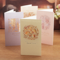 Fresh as summer flowers Creative elegant hollow carved pearlescent greeting cards New Year greeting cards Blessing cards Thank you cards Spot