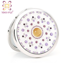 Yagerfi round portable makeup mirror star holding Moon folding portable Lady gift best friend gift customization