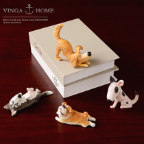 ins creative cute cartoon dog small ornaments desk living room resin crafts home decorations