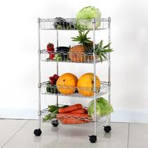Japanese purchase stainless steel kitchen vegetable storage rack landing multi-layer wheel fruit guard storage rack with vegetable pot rack