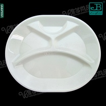 US-Japan Garbo fast food plate melamine plate melamine plate imitation porcelain tableware hotel 12 inch grid plate white plate D040