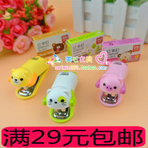 June 1 children gift power 0452 cartoon mini stapler set cute cartoon shape book machine with book pin