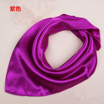 Summer scarf purple small square scarf fashion decoration Joker small square scarf spring and autumn scarf can be printed L0GO