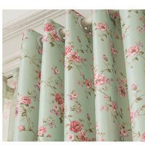 Custom curtains full shade cloth pastoral floral bedroom fresh small floral blackout fabric fabric Special