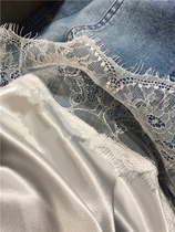 BORAKOO Korea East Gate early spring black white pearlescent lace bottoming vest