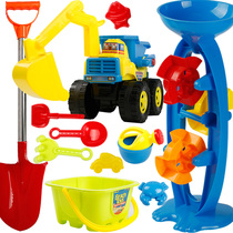 Childrens beach toy set Cassia digging sand excavator engineering car Baby sand playing shovel tool