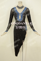 Adult competition costume Latin dance dance skirt Latin stage costume high-end custom-made beveled high fork good dance partner