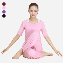 Fat mm new dance yoga suit female large size exercise fitness yoga suit three-piece large size wide pine summer female