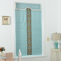South Spring Roman curtain roller curtain curtain blackout living room bedroom study lifting partition doors and windows retro feelings