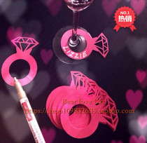 Hollowed-out Diamond Wine Goblet Card CARD CAKE DECORATION CARD WEDDING WEDDING WEDDING WEDDING WEDDING WEDDING WEDDING WEDDING WEDDING PARTY CARD SEAT CARD CUP FOOT CARD 50 PIECES