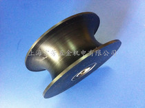 Pulley black POM Formaldehyde Pulley outer diameter 120 groove width 45 groove depth 22 5 aperture 15 Total width 50