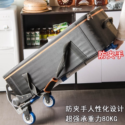 Luggage car Folding portable aluminum alloy rod car Household pull goods small trailer Hand car cart Shopping cart