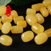 Sihuannian Beeswax bucket beads Baltic Natural beeswax rough Ore No optimization Chanterelle Yellow jujube beads Waist beads