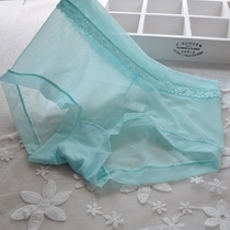 Lightweight quick-drying pants translucent sexy mesh underwear women lace stitching fabric modal breathable crotch breathable