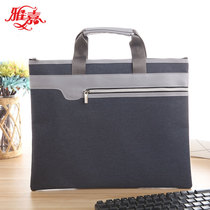 Jaggia 246 Handmade Paper bag Canvas A4 Zipped Bag Briefcase Business Paper Bag for men and women