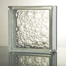 Bubble pattern hollow glass brick wall screen entrance partition glass brick background wall