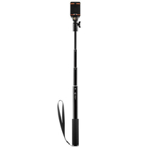 Mobile phone selfie stick shake sound aluminum alloy phone camera SLR camera pole black cool selfie stand