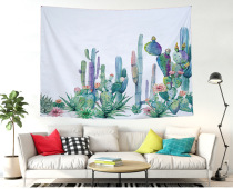 Nordic literary ins hanging cloth meat cactus wall background decorative painting cloth wall tapestry beach towel tablecloth