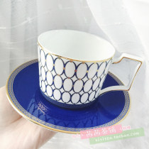 Spot Wedgwood Gold Powder RenaissanceGold Bone China Coffee Teacup Dish Gift Box