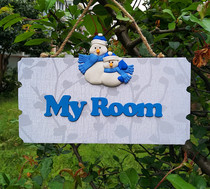 Cute snowman can be customized kindergarten door number creative home decoration wall listing personality house decoration