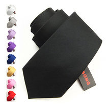 Mens mulberry silk silk tie male dress business groom marriage career work black casual 8cm gift box
