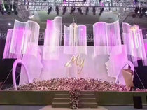 New Circle Ceiling Wedding Ferris Wheel Road Road Arc S - ring ring Background Decoration Line Curtain Shelf