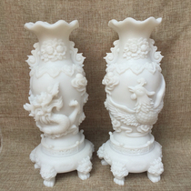 Dragon and Phoenix vase A pair of stone ornaments Bottle flowers Home decoration decoration ornaments gifts stone crafts