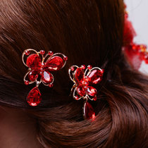 Clearance] Hanfu cheongsam jing jiu fu accessories accessories hairpin hair hairclip fa cha butterfly forks 5001