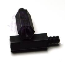 Black hexagonal nylon column plastic isolation column plastic support column interval cylinder nylon M3 series