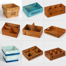 Creative personality wooden fleshy flower pot Wooden meat plant indoor pot wooden box Home desktop storage box