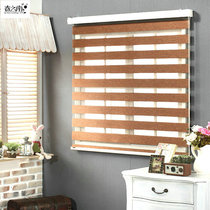 Spring south roller blinds Full shading soft yarn curtains Heat insulation double-layer living room bedroom curtain lifting louvers