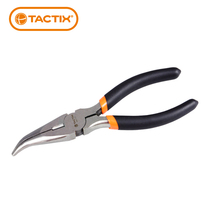 TACTIX 6 inch 8 inch dip plastic handle curved mouth pliers with tooth tip tip curved mouth pliers electronic hardware tools