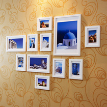 Mies Yaju 11-frame solid wood photo wall Photo wall Photo frame wall large frame creative combination background decorative photo frame