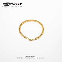 Classic Imitation Gold Snake Bone Ocoin Bracelet Horse Whip Hand Chain Tide Card Street Men And Women Earth Haute Gold Popular Eurocoin Gold