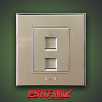 Simon Switch Socket 56 Series Champagne Gold Binary Computer Information 86 Type 2 Bit network cable panel V55228-56