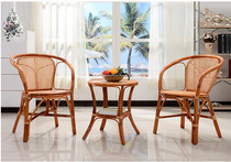 Natural Vine Chair coffee table three-piece set real Vine Chair outdoor simple leisure balcony table and chair furniture combination kit