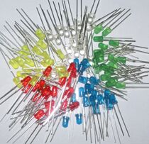 F3mm LED light LED component package LED package red green yellow blue and white 5 kinds of 20 each a total of 100