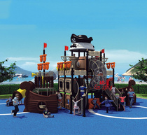 Large-scale property outdoor combination amusement facilities kindergarten children outdoor slide pirate boat Beach childrens slide