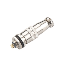 Aviation plug quick spring connector XS8-2 core 3 core 4 core gold plated opening 8mm