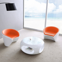Hot sale Tempered glass coffee table Round small table Tatami Tempered glass coffee table