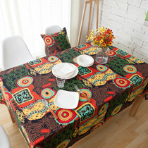 Mediterranean Cotton Hemp Table Cloth Southeast Asia Retro Idi Garden Table Cloth Tea Table Cloth Table Cloth Gebouge Boubouyi Long Square