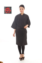 New solid color hairdressing kimono guest robe barber customer service hairdressing customer service barber cloth beauty kimono