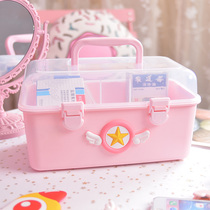 Cartoon Cute Containing box Desktop sleeping room Suitcases Carry-on Medicines Cosmetics Containing Boxes Home Medicine Boxes