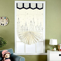 Spring South custom fan-shaped roller curtain Chenille Roman curtain living room bedroom simple modern curtain partition