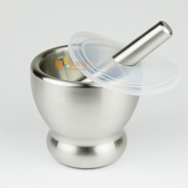 304 stainless steel pounding medicine can with lid Stone mortar pounding garlic press garlic mortar Food grinder Super thick