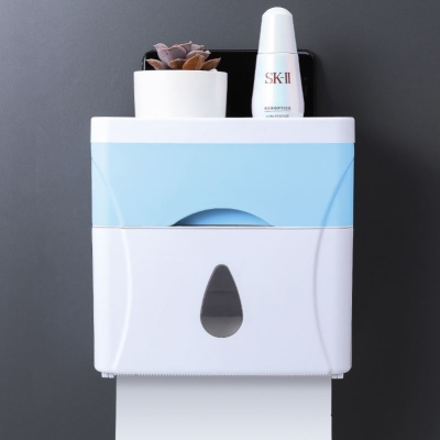 Toilet paper box Toilet hole-free toilet Let go paper shelf tray put tray Waterproof bathroom wall-mounted